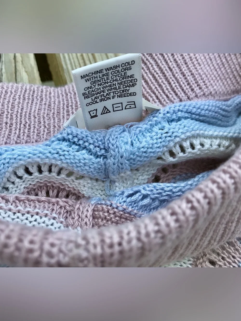 Ladies L NO COMMENT Chevron Stripe Woven Knit Swit Sweater Shorts